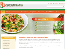 Tablet Screenshot of consultantdietitian.com